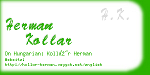 herman kollar business card